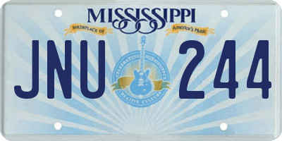 MS license plate JNU244