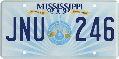 MS license plate JNU246
