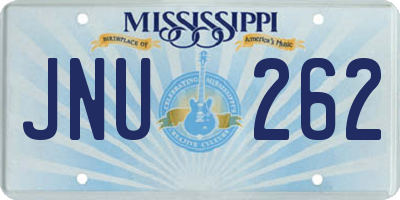 MS license plate JNU262