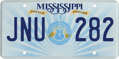 MS license plate JNU282