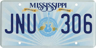 MS license plate JNU306