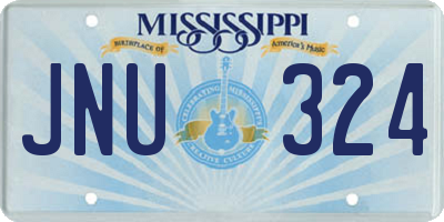 MS license plate JNU324