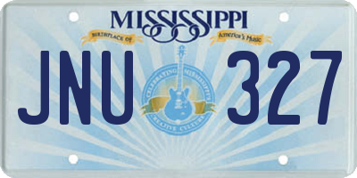 MS license plate JNU327