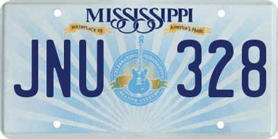 MS license plate JNU328