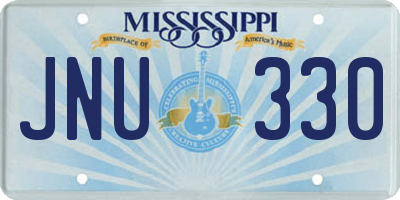 MS license plate JNU330
