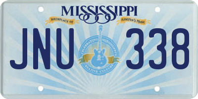 MS license plate JNU338