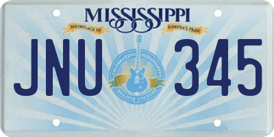 MS license plate JNU345