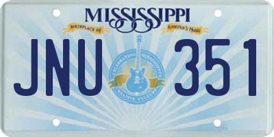 MS license plate JNU351