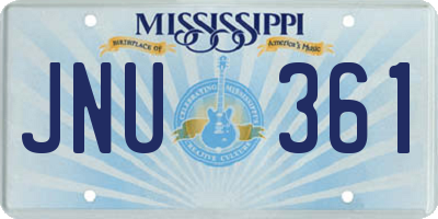 MS license plate JNU361