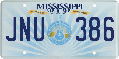 MS license plate JNU386