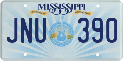 MS license plate JNU390