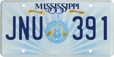 MS license plate JNU391