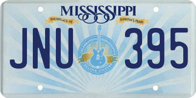 MS license plate JNU395