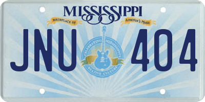 MS license plate JNU404