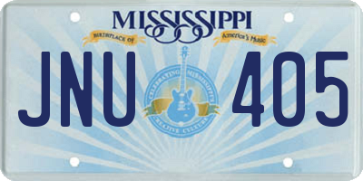 MS license plate JNU405