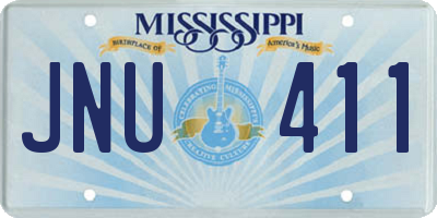 MS license plate JNU411