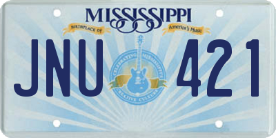 MS license plate JNU421