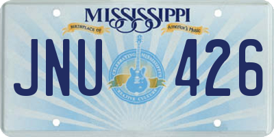 MS license plate JNU426