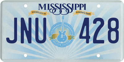 MS license plate JNU428