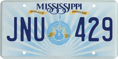 MS license plate JNU429