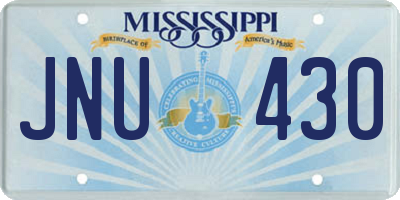 MS license plate JNU430