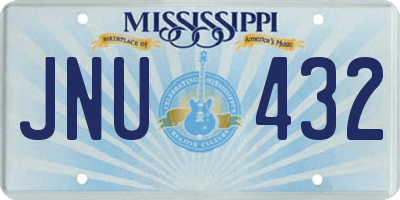MS license plate JNU432