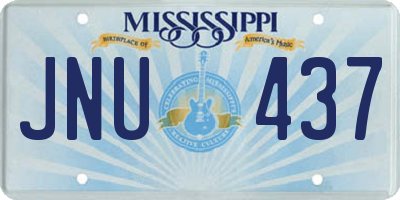 MS license plate JNU437