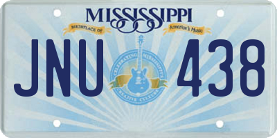 MS license plate JNU438