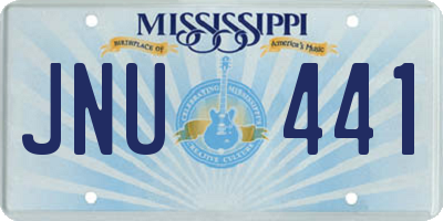 MS license plate JNU441