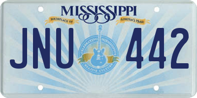 MS license plate JNU442