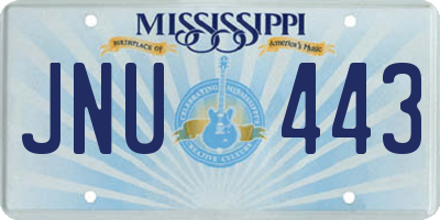 MS license plate JNU443