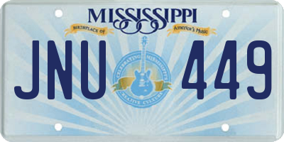 MS license plate JNU449