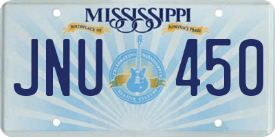 MS license plate JNU450