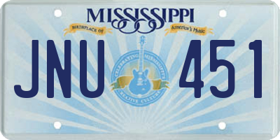 MS license plate JNU451