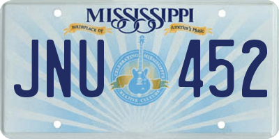 MS license plate JNU452