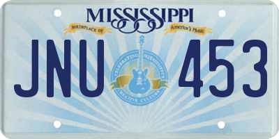 MS license plate JNU453