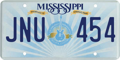 MS license plate JNU454