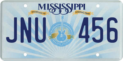 MS license plate JNU456