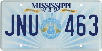 MS license plate JNU463