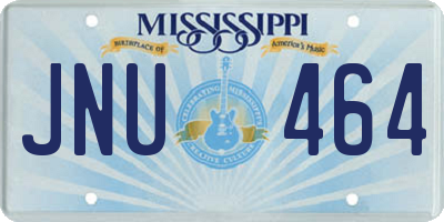 MS license plate JNU464