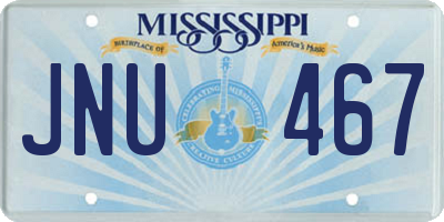 MS license plate JNU467