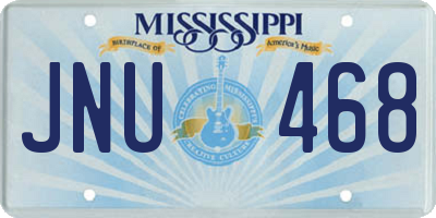 MS license plate JNU468