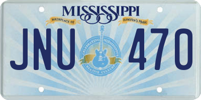 MS license plate JNU470