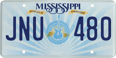MS license plate JNU480