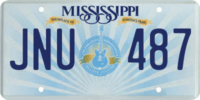 MS license plate JNU487