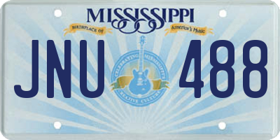 MS license plate JNU488