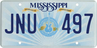 MS license plate JNU497
