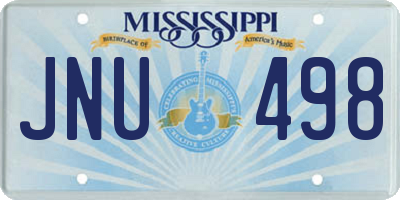 MS license plate JNU498