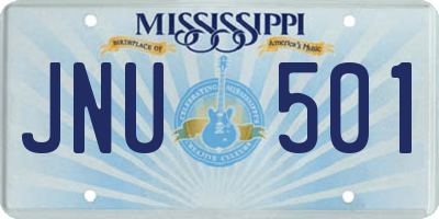 MS license plate JNU501