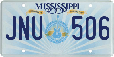 MS license plate JNU506